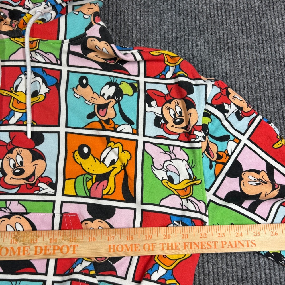 Disney Parks Hoodie Women's L Walt Disney World Mickey Mouse Friends‎ Comic Crop - Picture 5 of 6